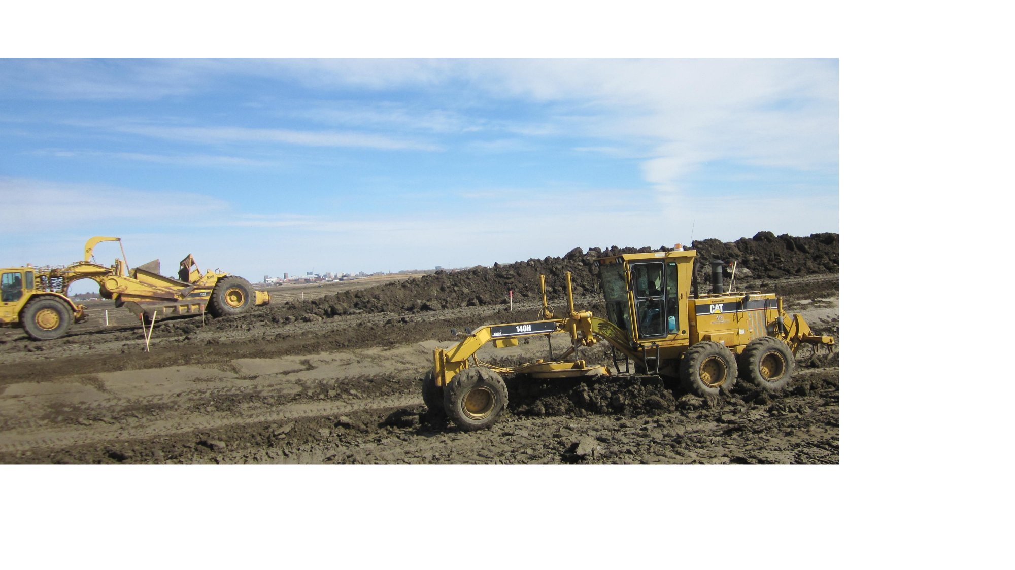 CAT grader site grading